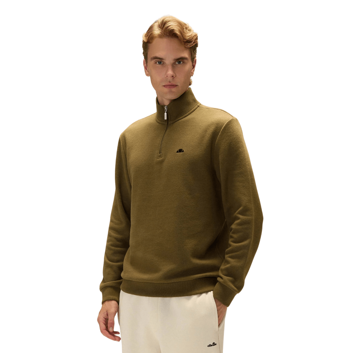 Ellesse 5WM1603-KH Yarım Fermuarlı Erkek Sweatshirt - Haki