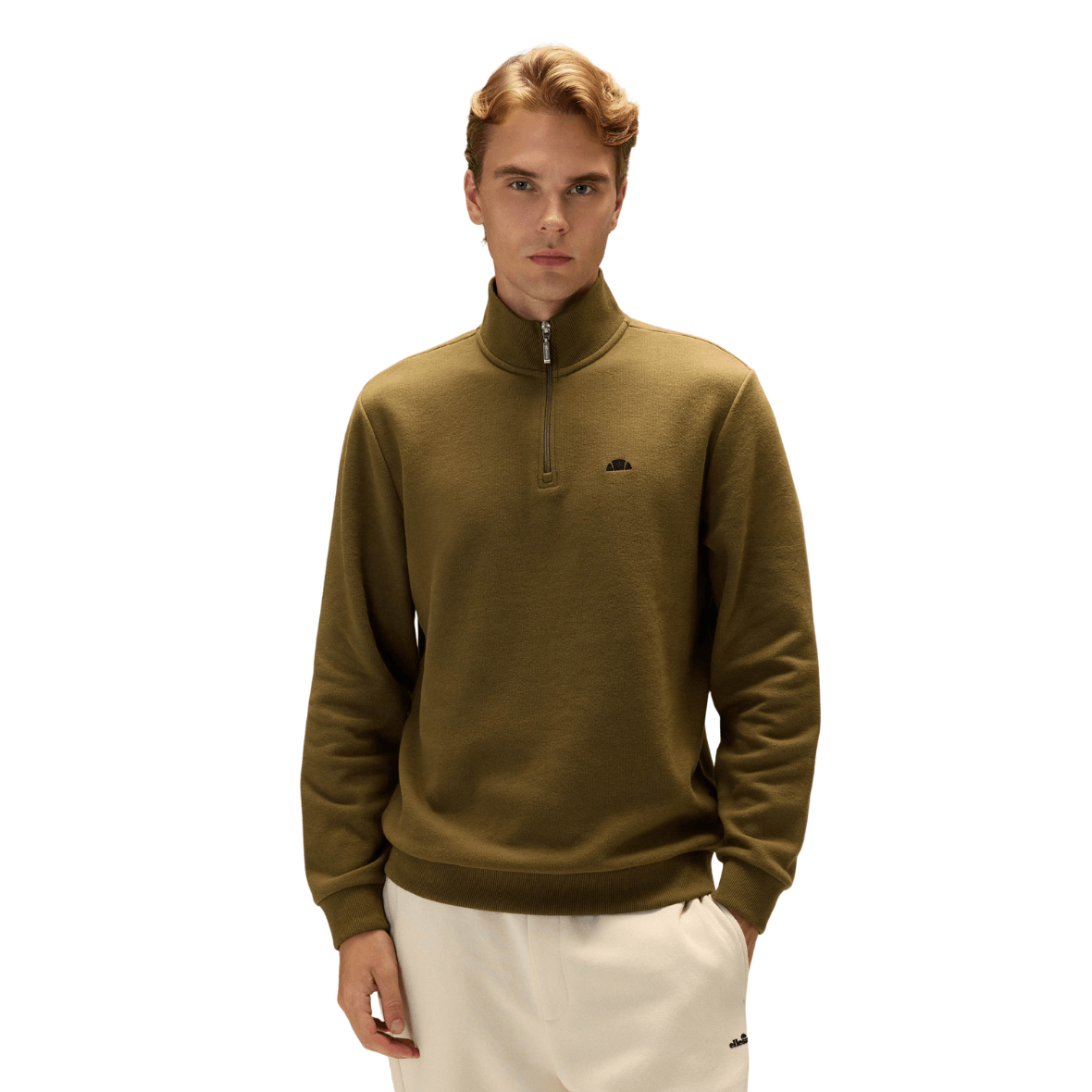 Ellesse 5WM1603-KH Yarım Fermuarlı Erkek Sweatshirt - Haki