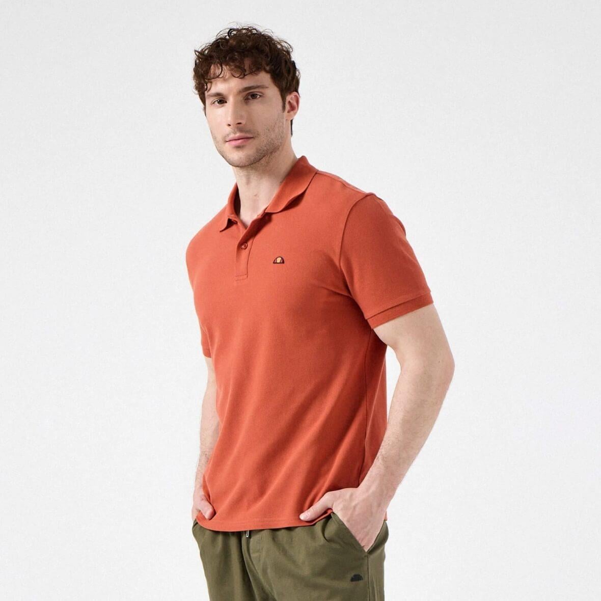Ellesse 6SM5044-BR Polo Yaka Erkek T-Shirt - Kiremit