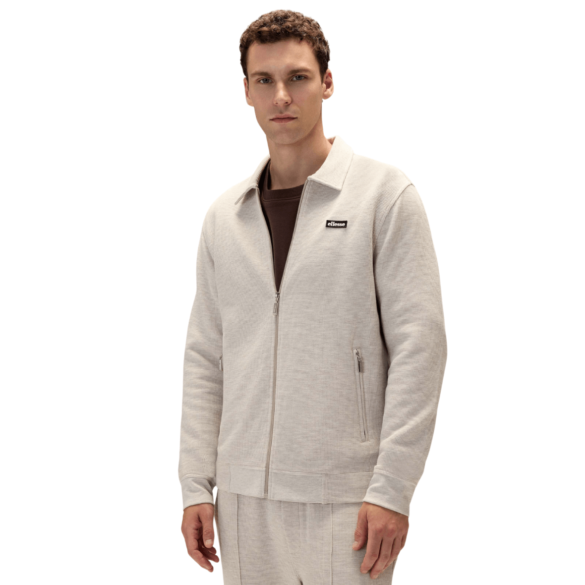 Ellesse 6WM1009-BG Fermuarlı Erkek Sweatshirt - Bej