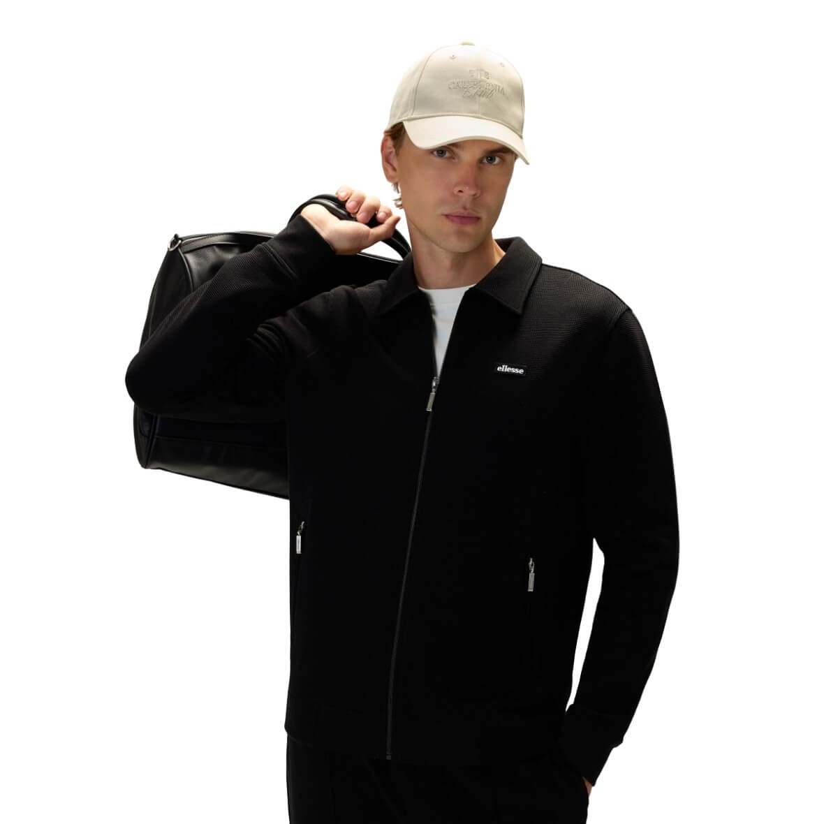 Ellesse 6WM1009-BK Fermuarlı Kapüşonlu Erkek Sweatshirt - Siyah