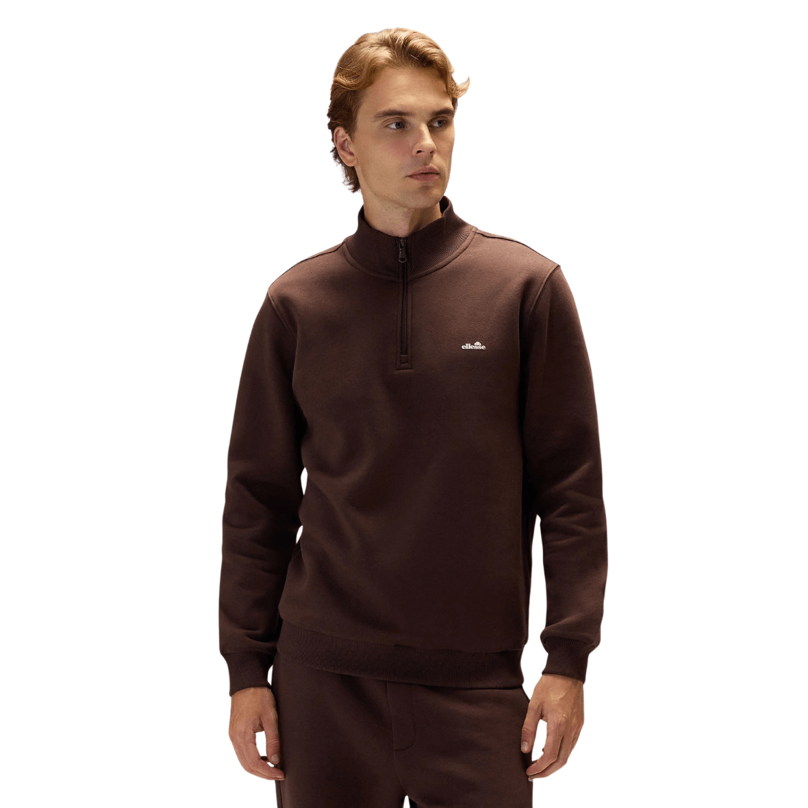 Ellesse 6WM1010-BRW Yarım Fermuarlı Erkek Sweatshirt - Kahverengi