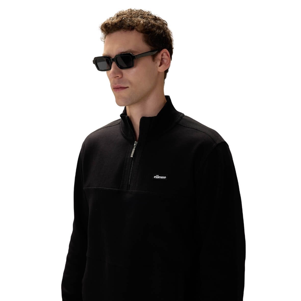 Ellesse 6WM1025-BK Fermuarlı Kapüşonlu Erkek Sweatshirt - Siyah