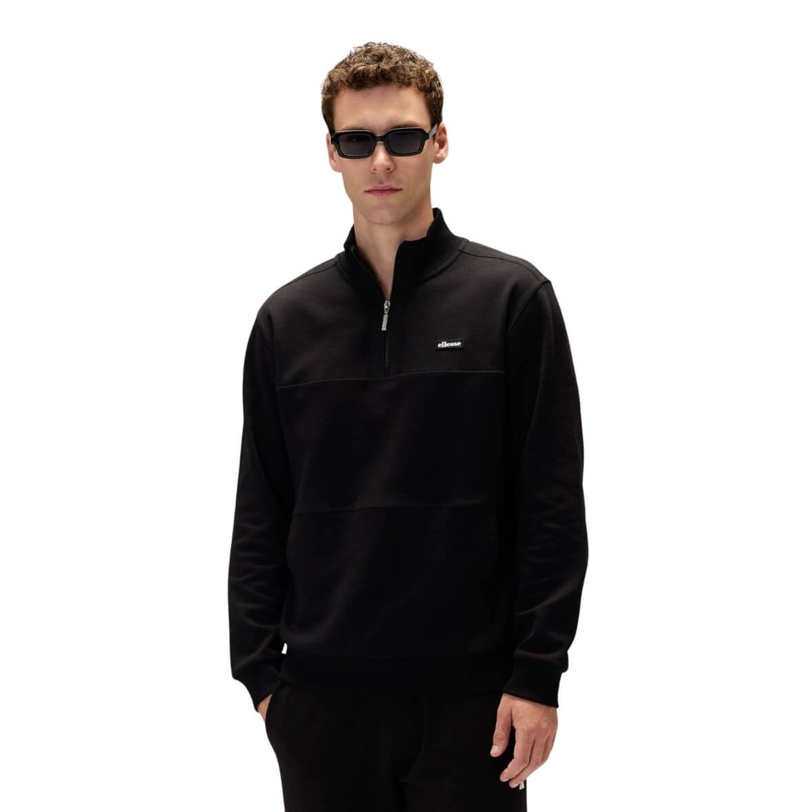 Ellesse 6WM1025-BK Fermuarlı Kapüşonlu Erkek Sweatshirt - Siyah