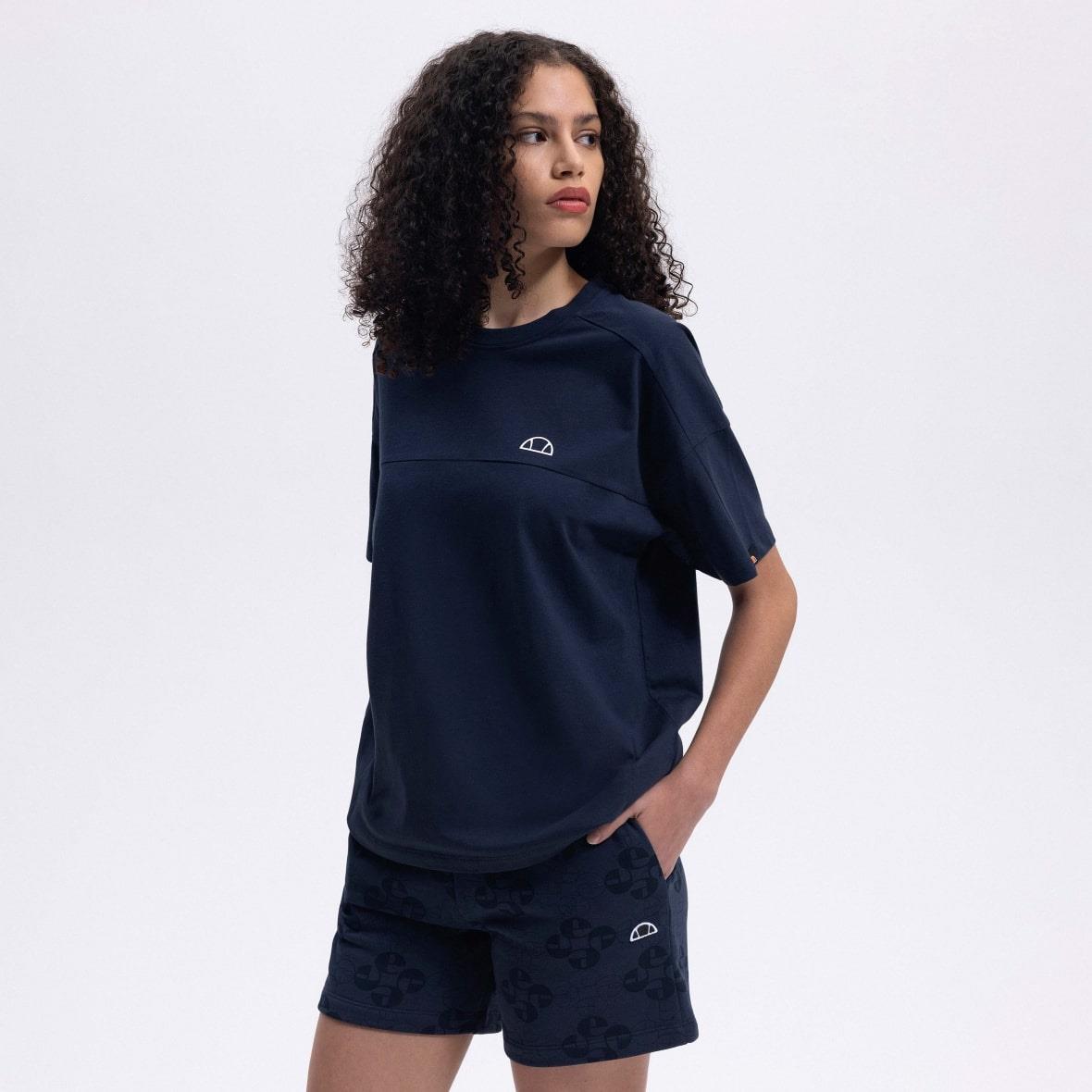 Ellesse EF394-NV Oversize Tee Kadın T-Shirt - Lacivert