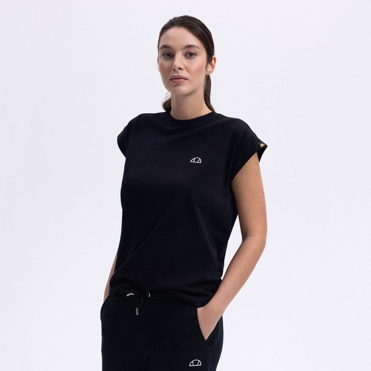 Ellesse EF450-BK Bisiklet Yaka Kadın T-Shirt - Siyah
