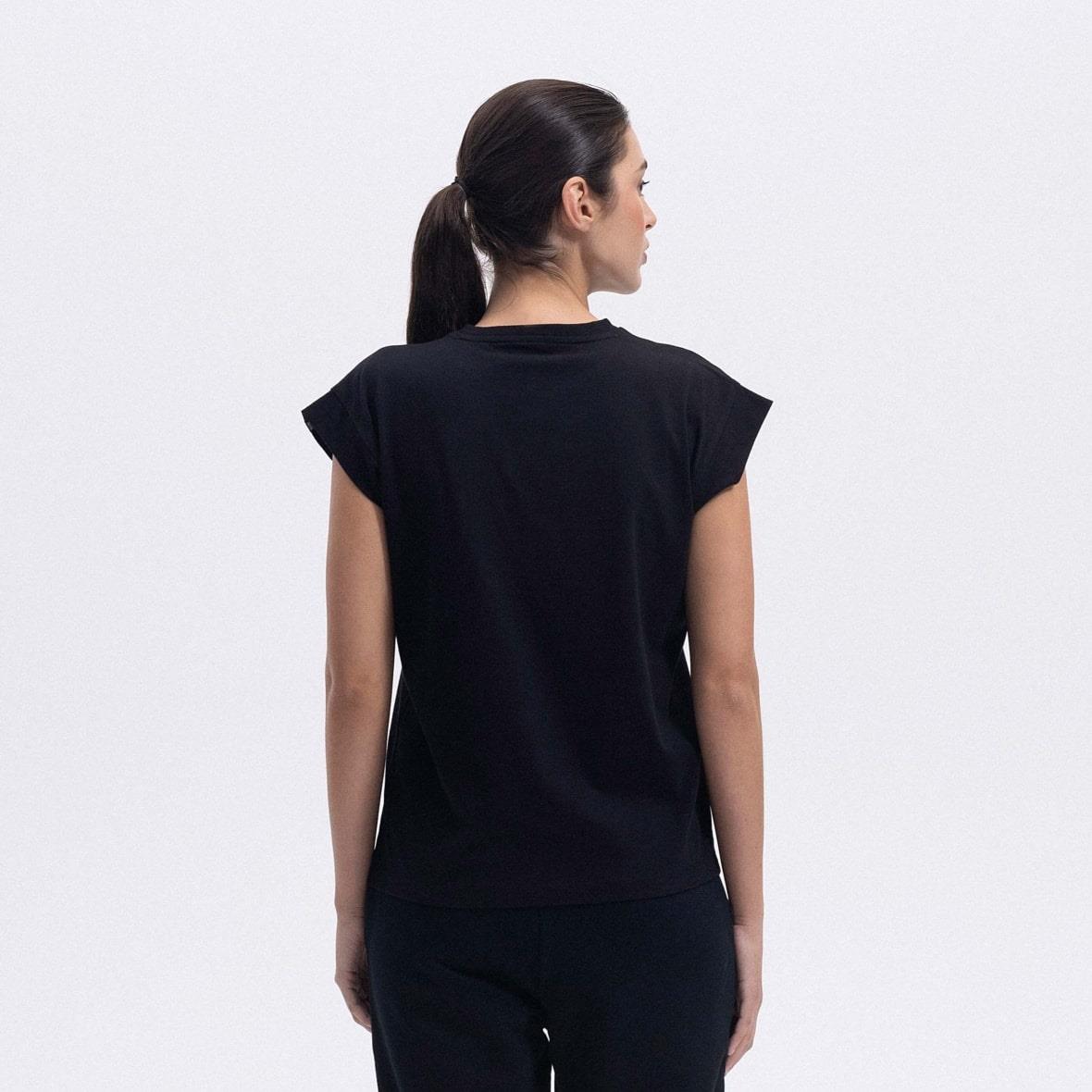 Ellesse EF450-BK Bisiklet Yaka Kadın T-Shirt - Siyah