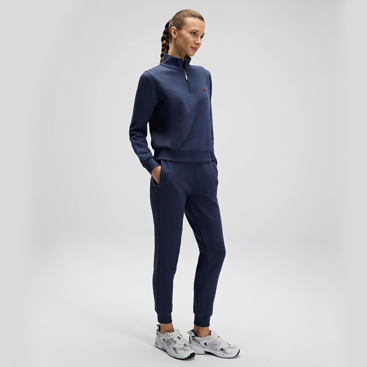Ellesse EF557-NV Yarım Fermuarlı Kadın Sweatshirt - Lacivert