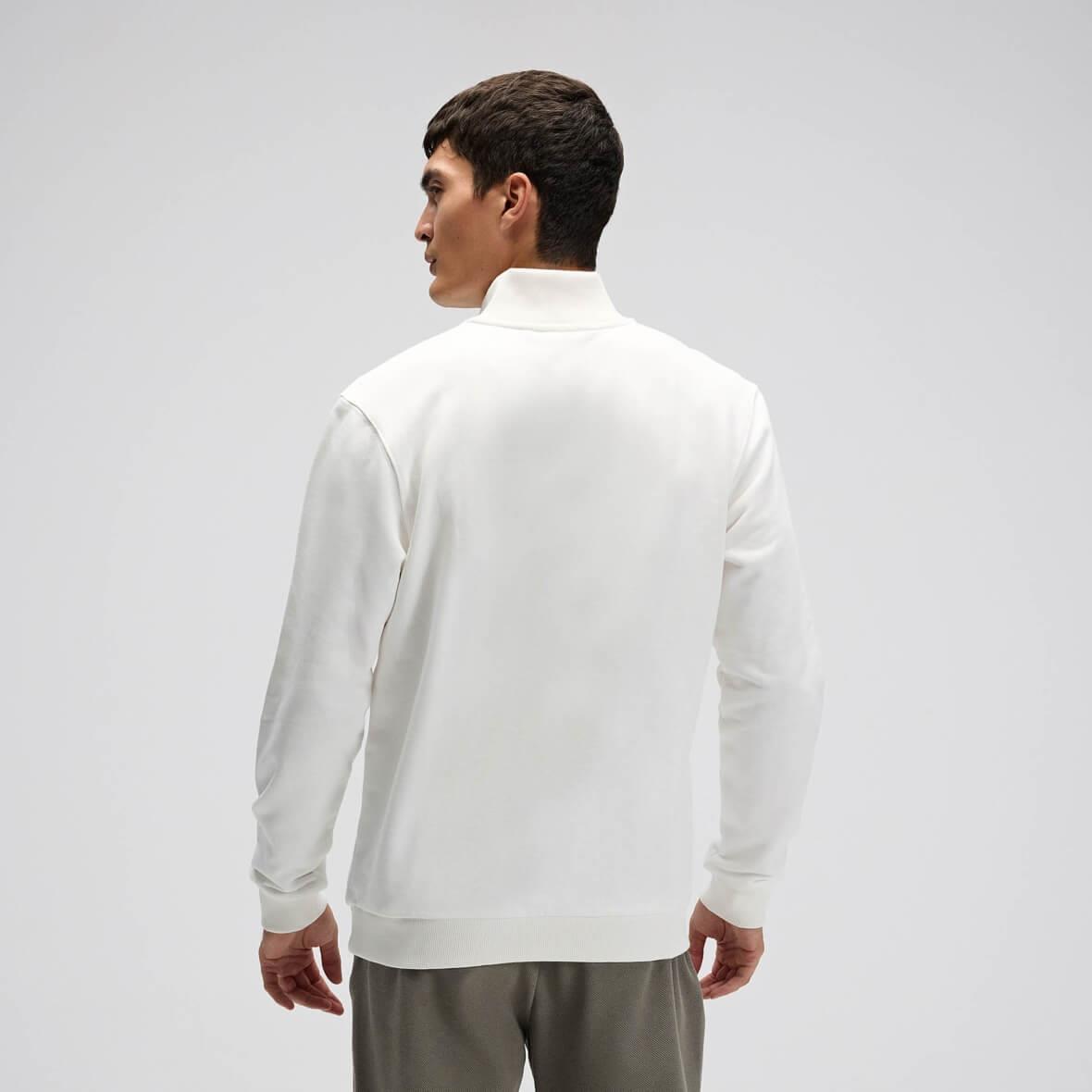 Ellesse EF580-OF Yarım Fermuarlı Erkek Sweatshirt - Kırık Beyaz