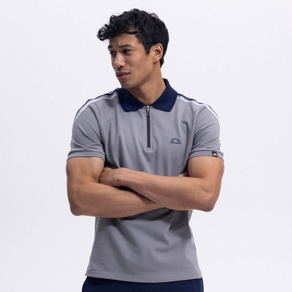 Ellesse EM169-1-GR Polo Yaka Erkek T-Shirt - Gri