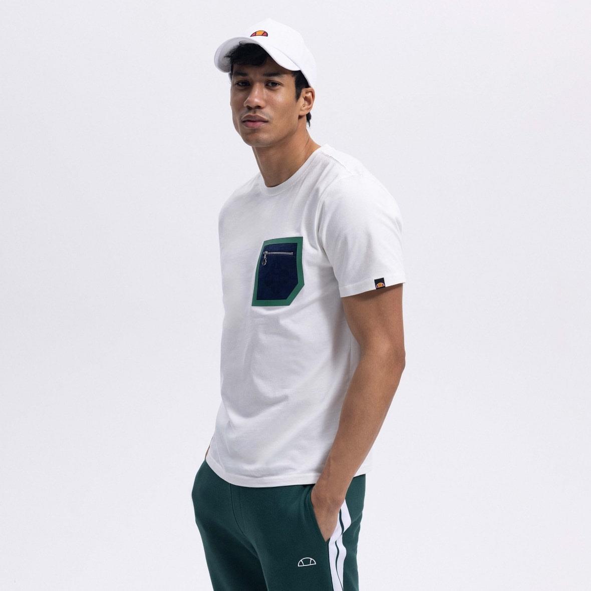 Ellesse EM362-OF Bisiklet Yaka Erkek T-Shirt - Kırık Beyaz