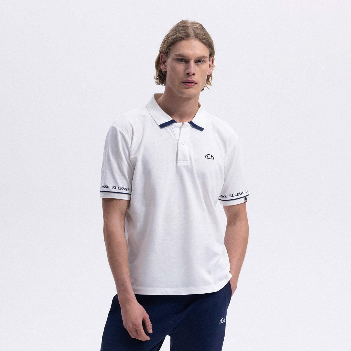 Ellesse EM375-OF Polo Yaka Erkek T-Shirt - Kırık Beyaz
