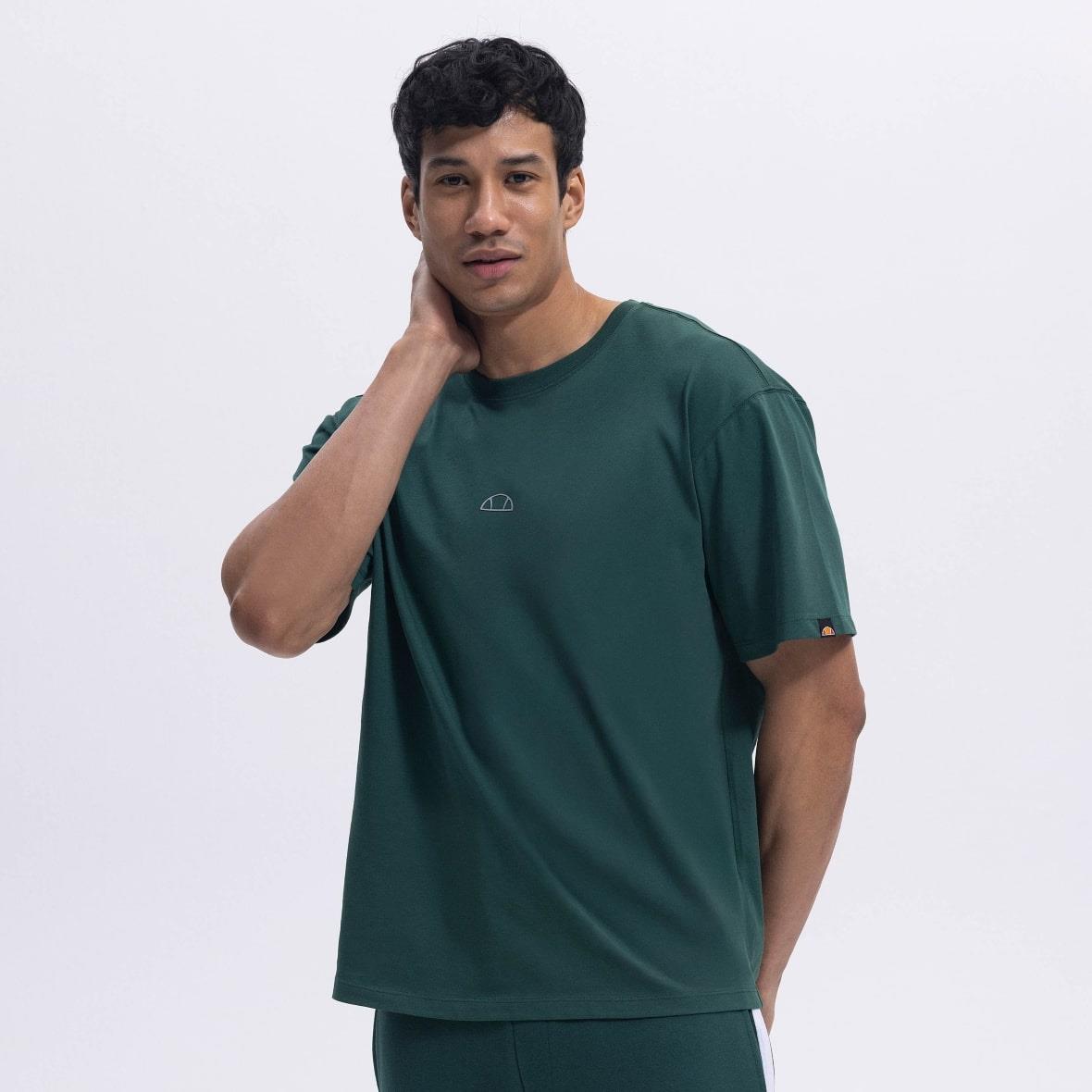 Ellesse EM376-GRN Oversize Tee Erkek T-Shirt - Koyu Yeşil