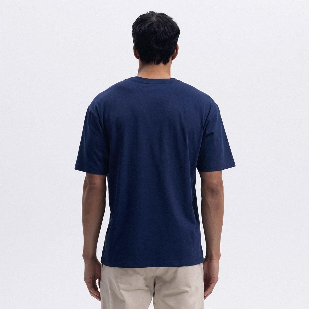 Ellesse EM376-NV Oversize Tee Erkek T-Shirt - Lacivert