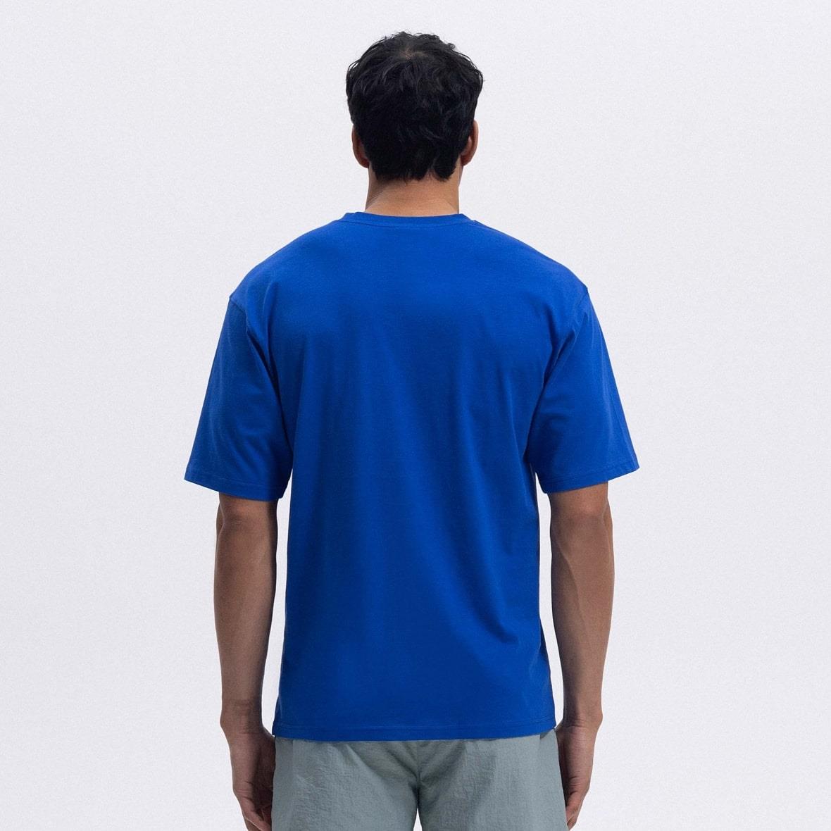 Ellesse EM376-SBL Oversize Tee Erkek T-Shirt - Mavi