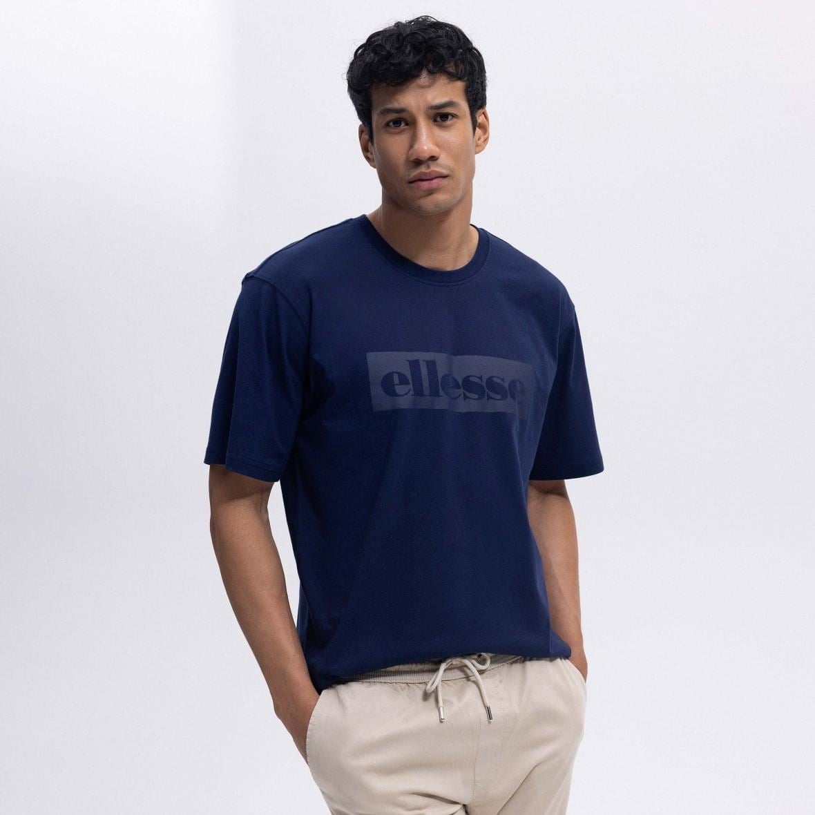 Ellesse EM390-NV Oversize Tee Erkek T-Shirt - Lacivert