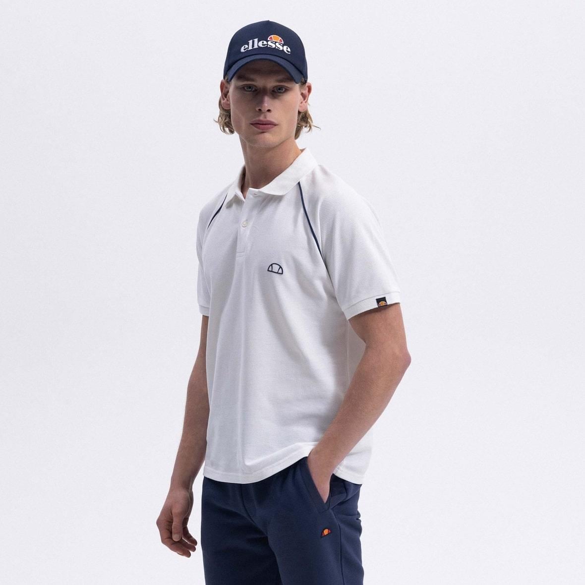 Ellesse EM407-OF Polo Yaka Erkek T-Shirt - Kırık Beyaz