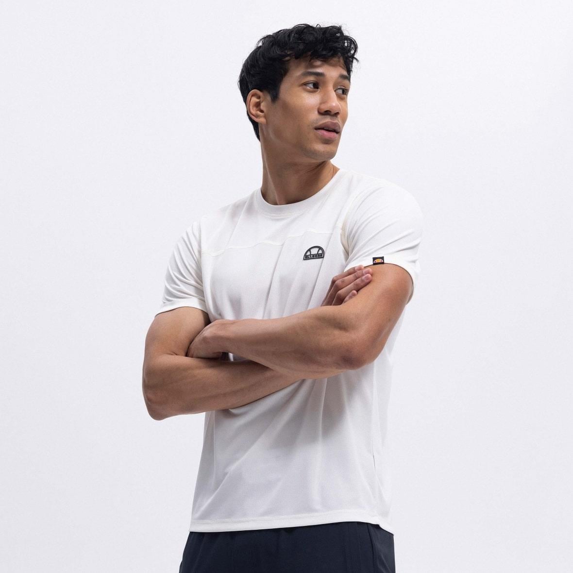 Ellesse EM426-ECR Bisiklet Yaka Erkek T-Shirt - Ekru