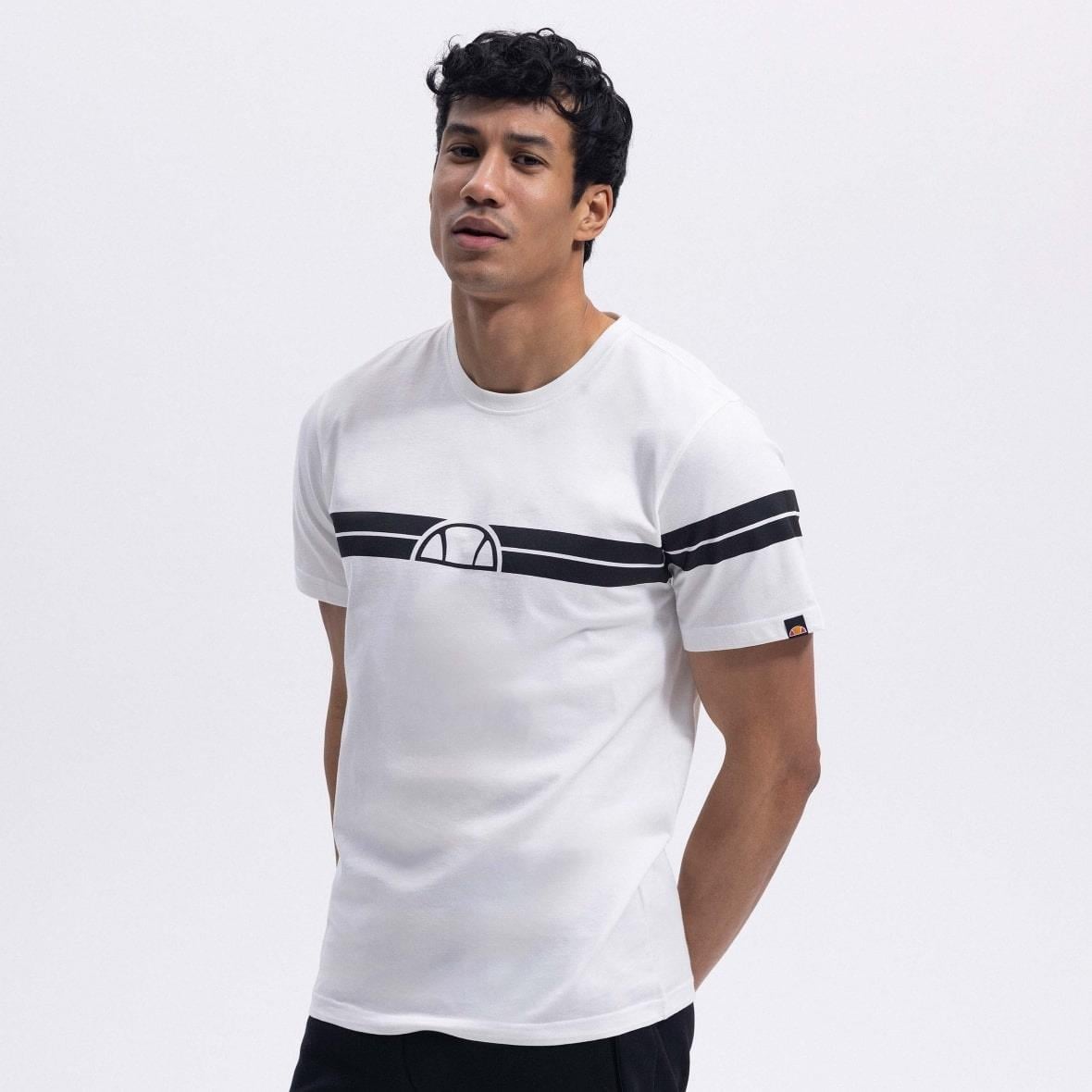 Ellesse EM442-ECR Bisiklet Yaka Erkek T-Shirt - Beyaz