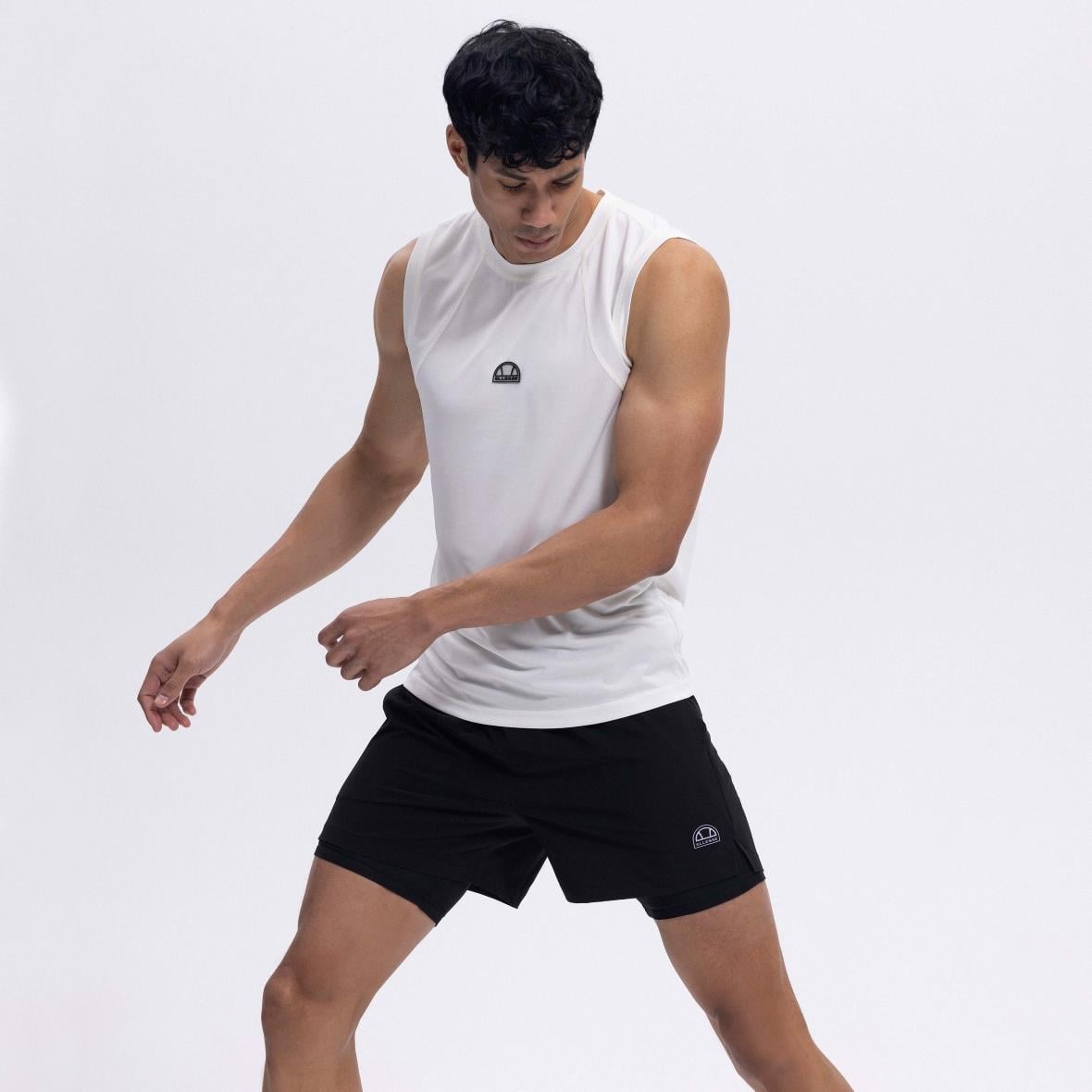 Ellesse EM446-BK 2 in 1 Erkek Şort - Siyah