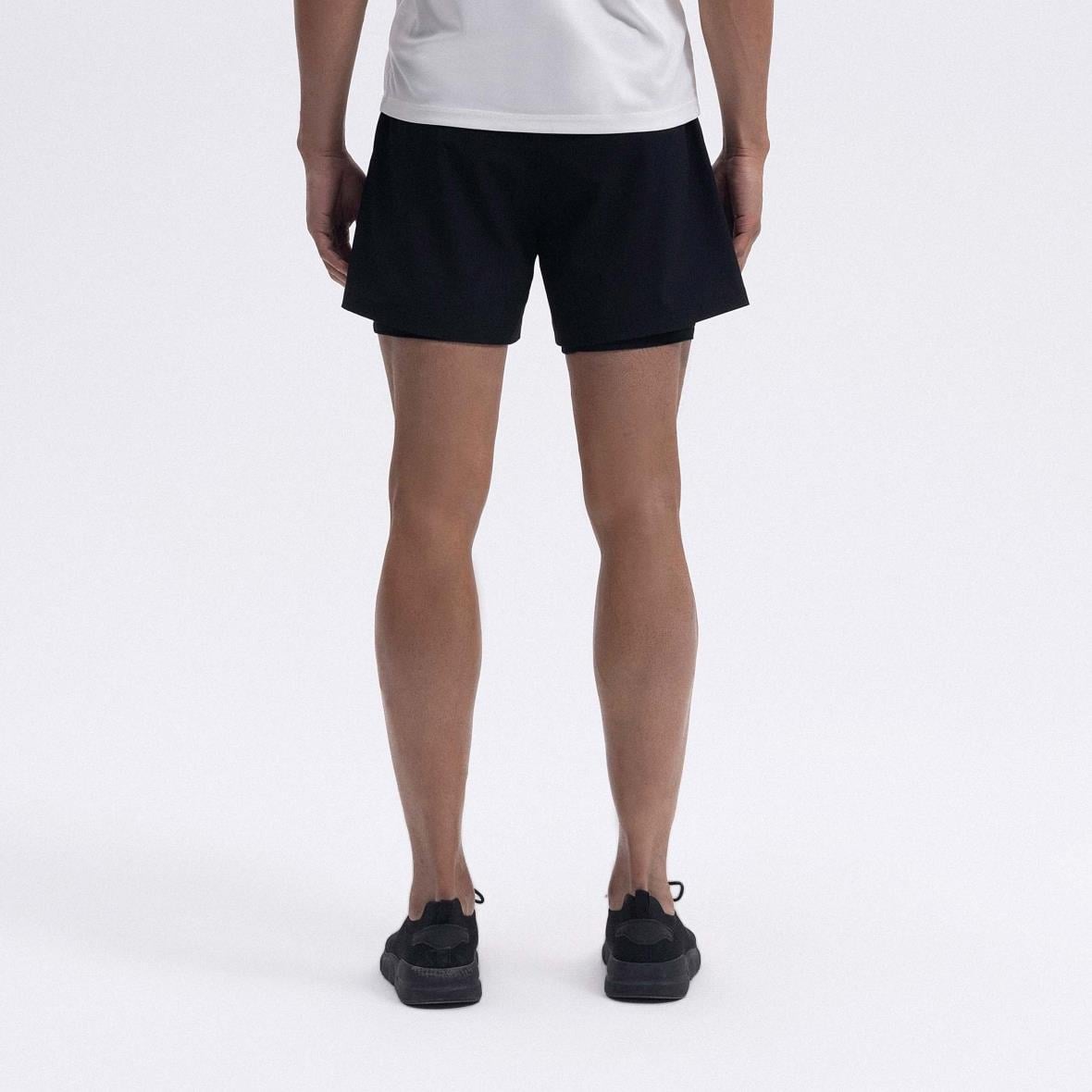 Ellesse EM446-BK 2 in 1 Erkek Şort - Siyah