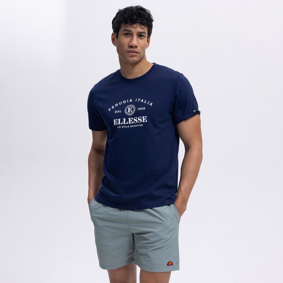 Ellesse EM453-NV Bisiklet Yaka Erkek T-Shirt - Lacivert