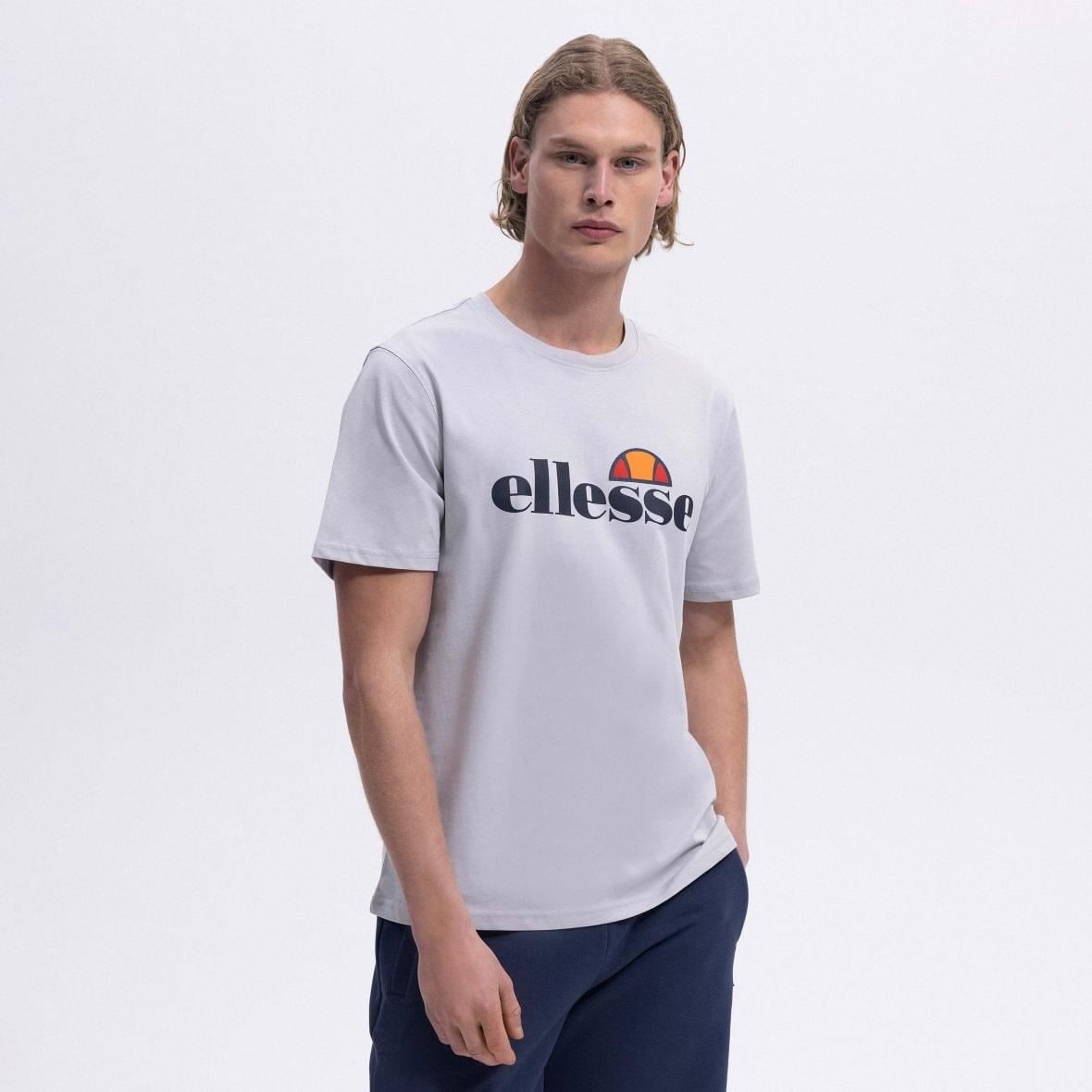 Ellesse EM459-SGR Bisiklet Yaka Erkek T-Shirt - Gri
