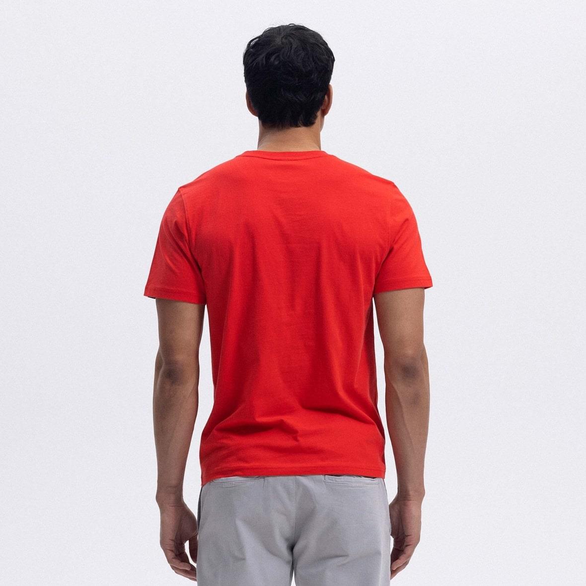 Ellesse EM462-RD Bisiklet Yaka Erkek T-Shirt - Kırmızı