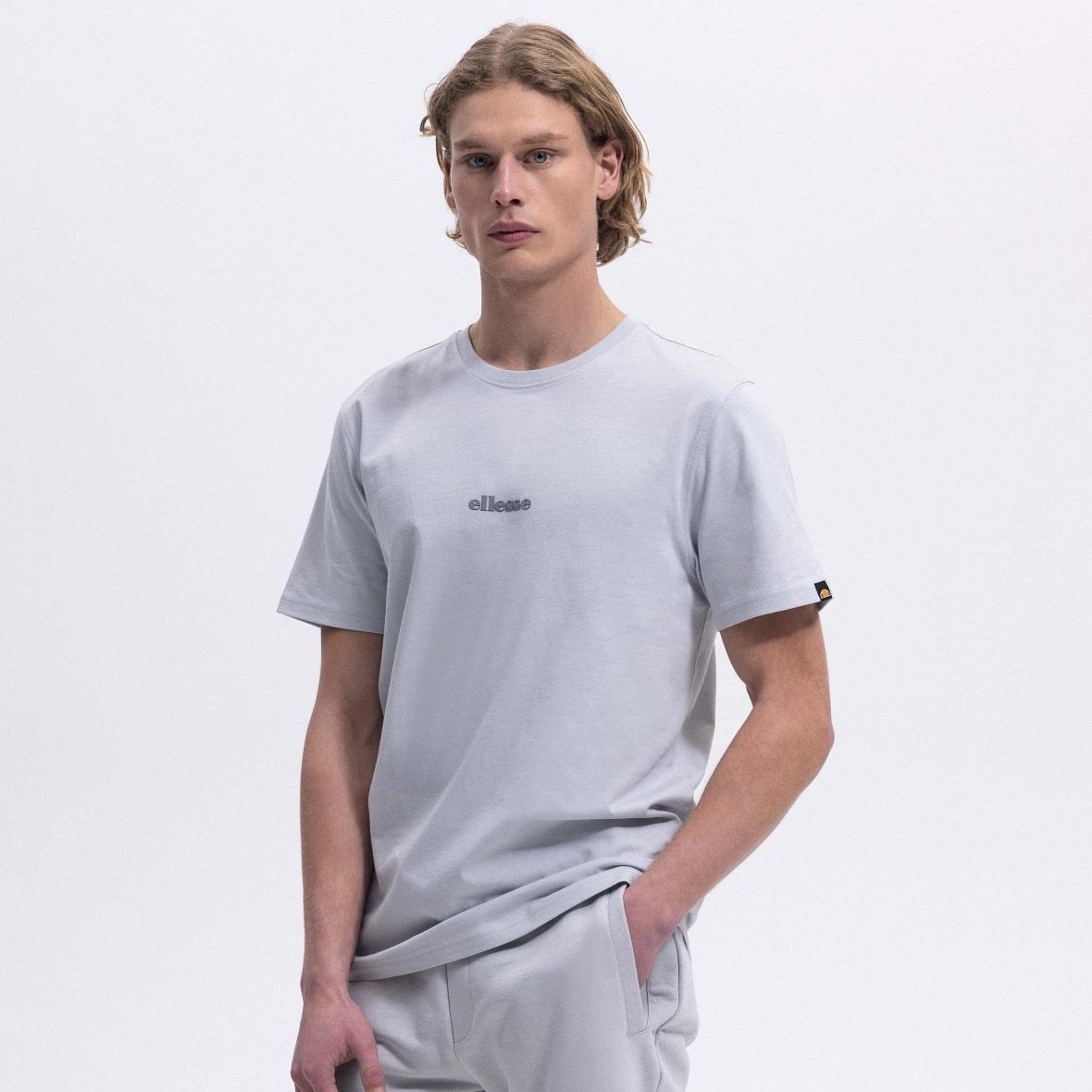 Ellesse EM462-SGR Bisiklet Yaka Erkek T-Shirt - Gri