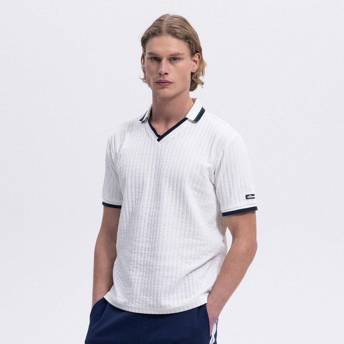 Ellesse EM491-OF Polo Yaka Erkek T-Shirt - Kırık Beyaz