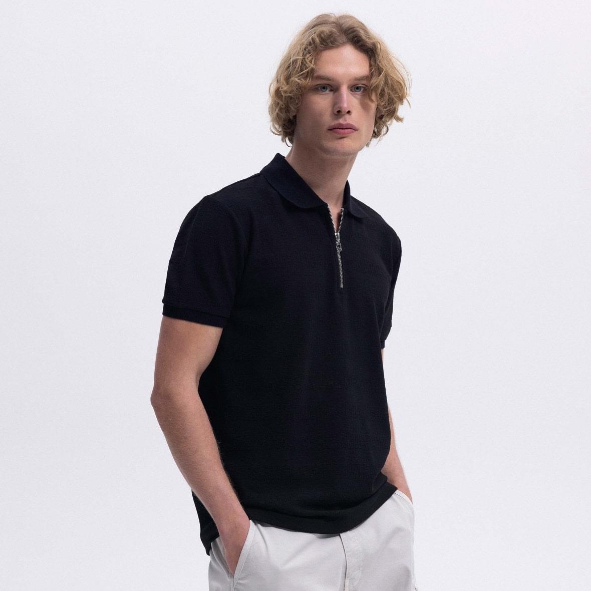 Ellesse EM493-BK Polo Yaka Erkek T-Shirt - Siyah