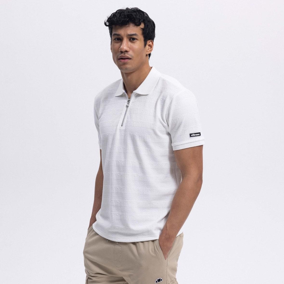 Ellesse EM493-OF Polo Yaka Erkek T-Shirt - Kırık Beyaz