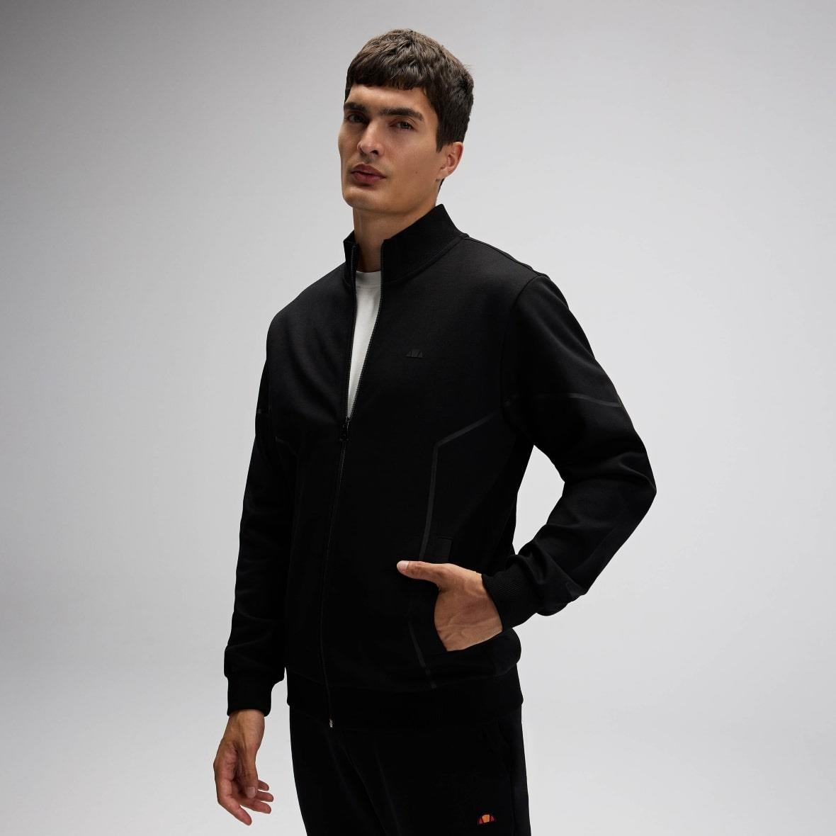 Ellesse EM545-BK Fermuarlı Erkek Sweatshirt - Siyah
