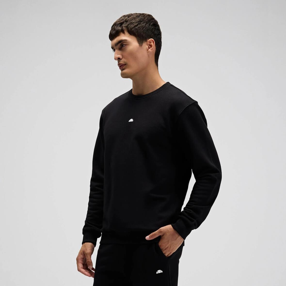 Ellesse EM556-BK Erkek Basic Sweatshirt - Siyah