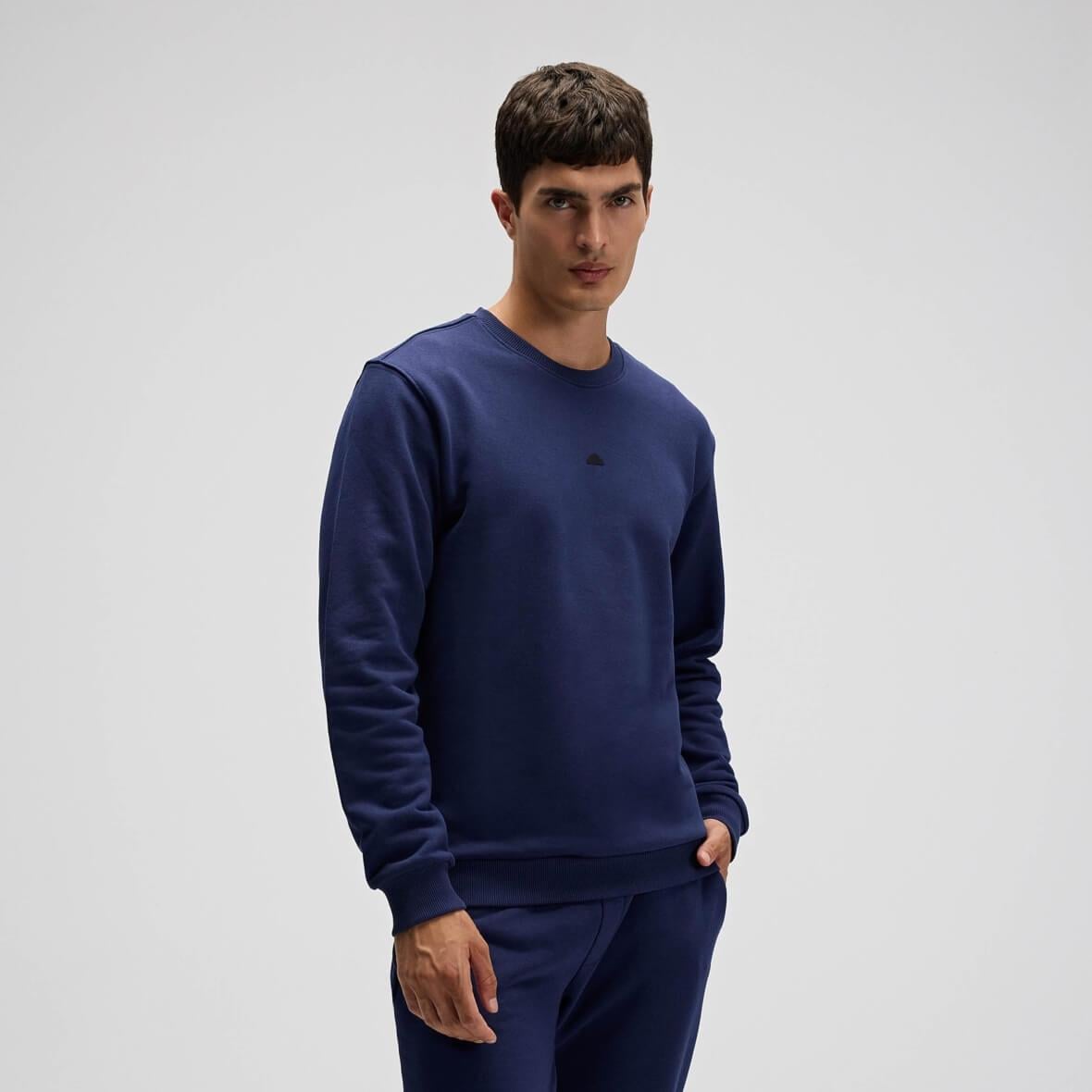 Ellesse EM556-NV Erkek Basic Sweatshirt - Lacivert