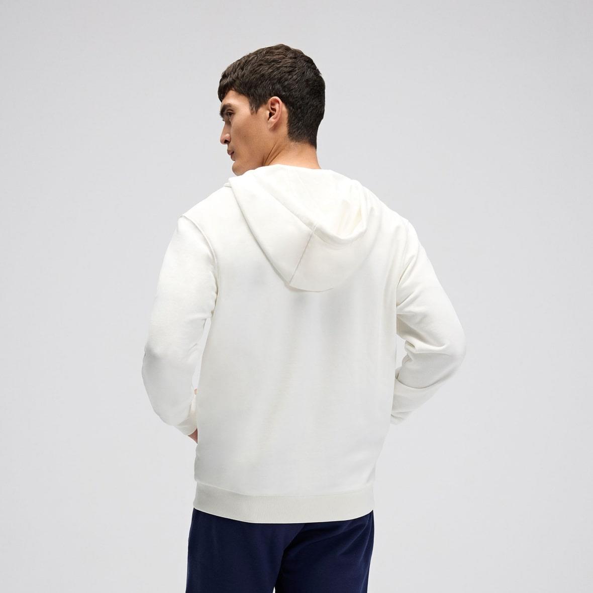 Ellesse EM581-OF Fermuarlı Kapüşonlu Erkek Sweatshirt - Kırık Beyaz