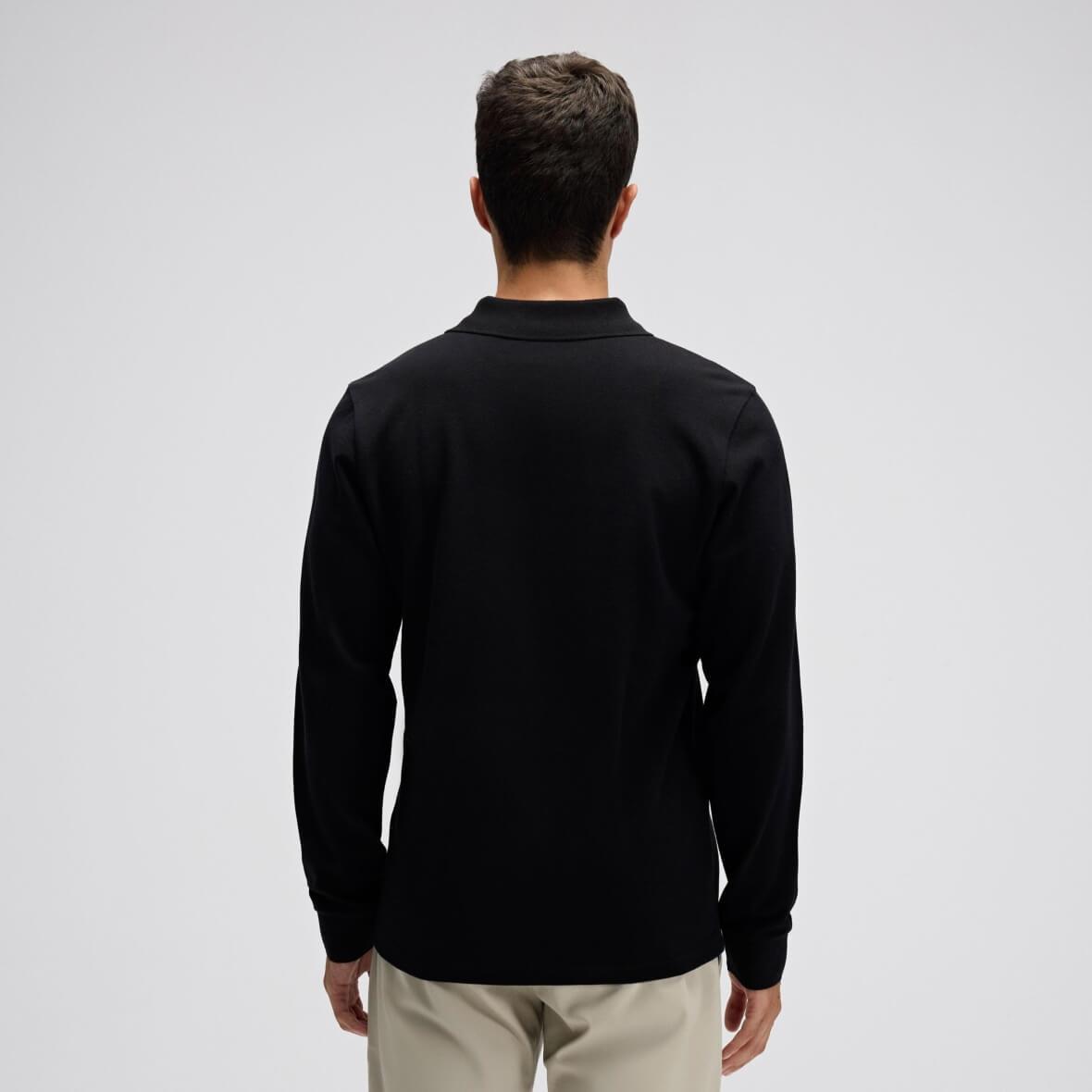 Ellesse EM582-BK Erkek Polo Yaka Sweatshirt - Siyah