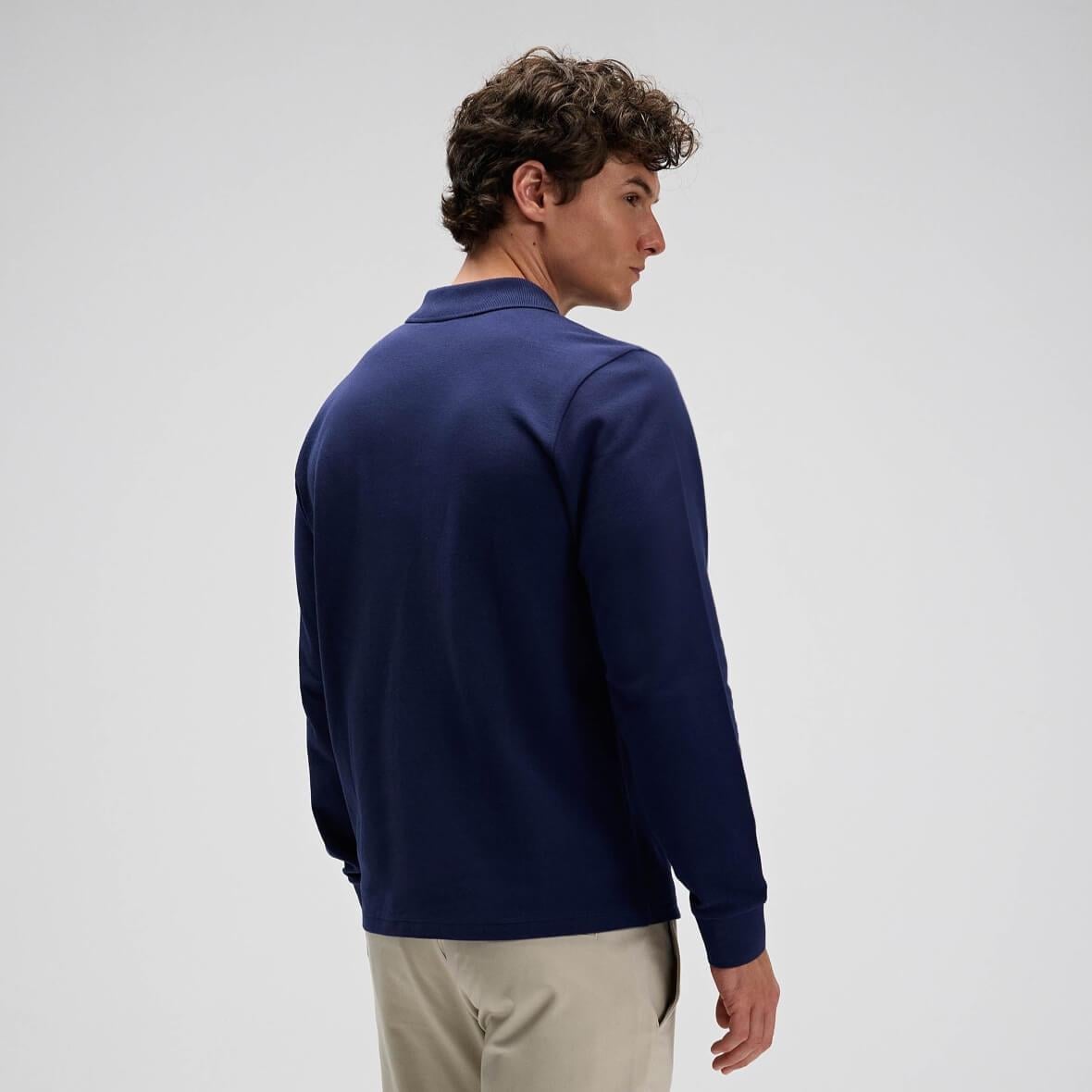 Ellesse EM582-NV Erkek Polo Yaka Sweatshirt - Lacivert