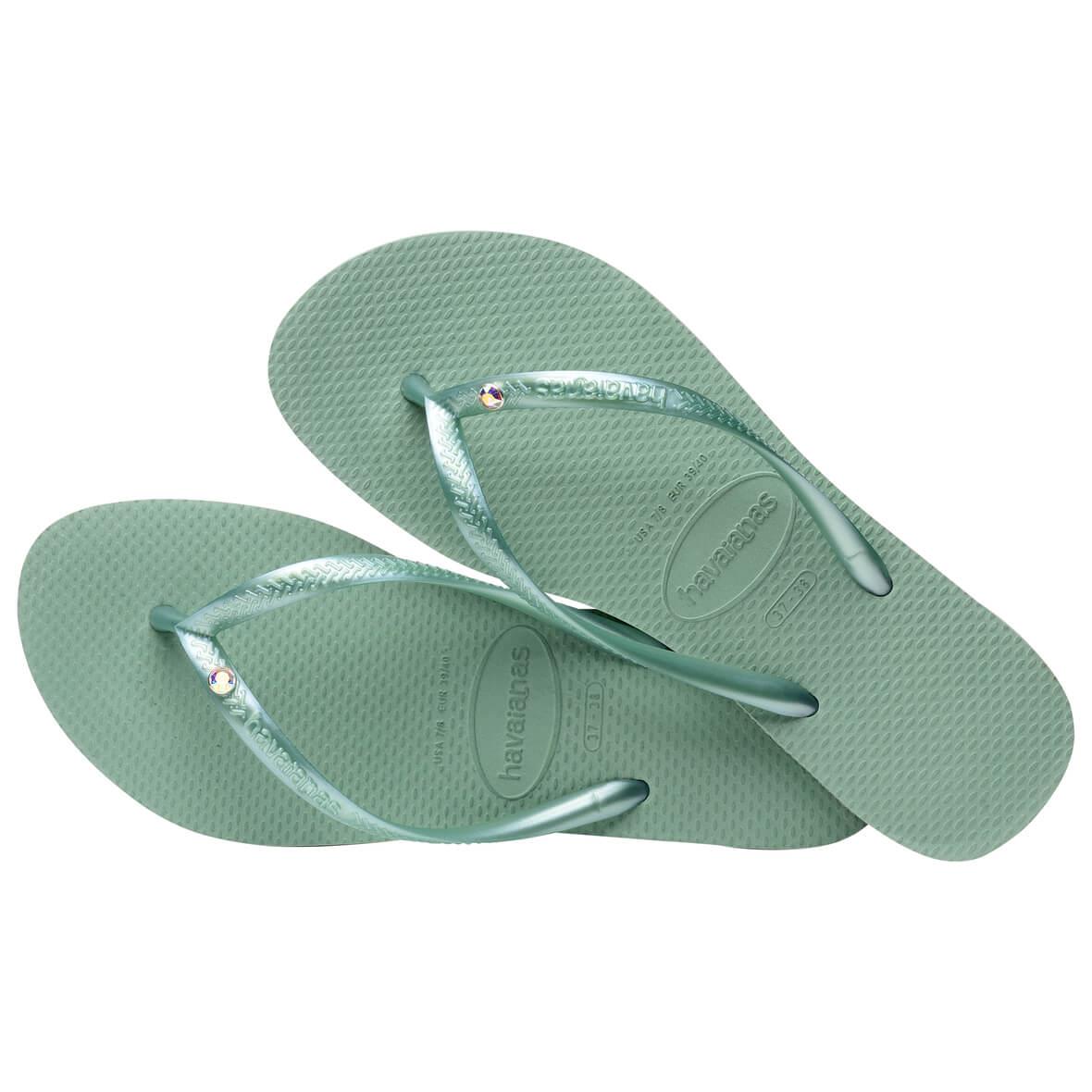 Havaianas Slim Crystal SW II Bayan Terlik - Açık Yeşil