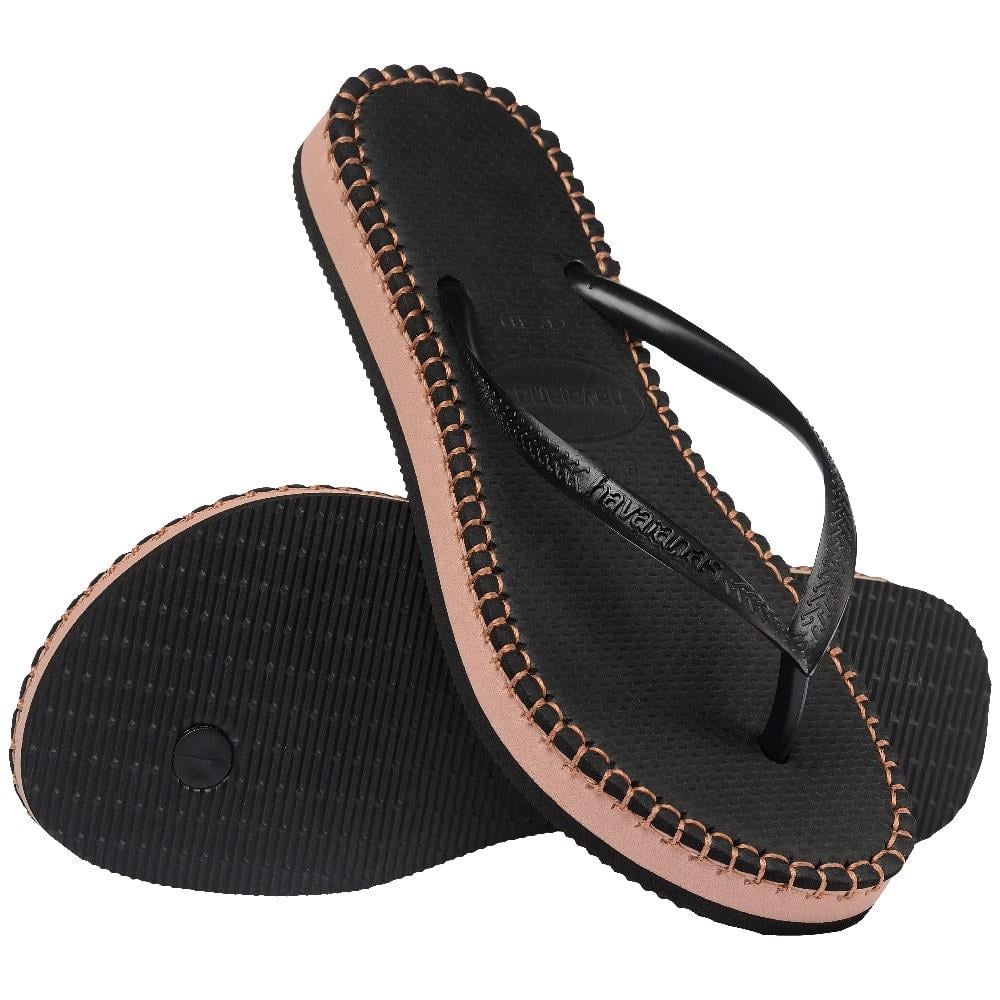 Havaianas Slim Flatform Loop Kadın Terlik - Siyah