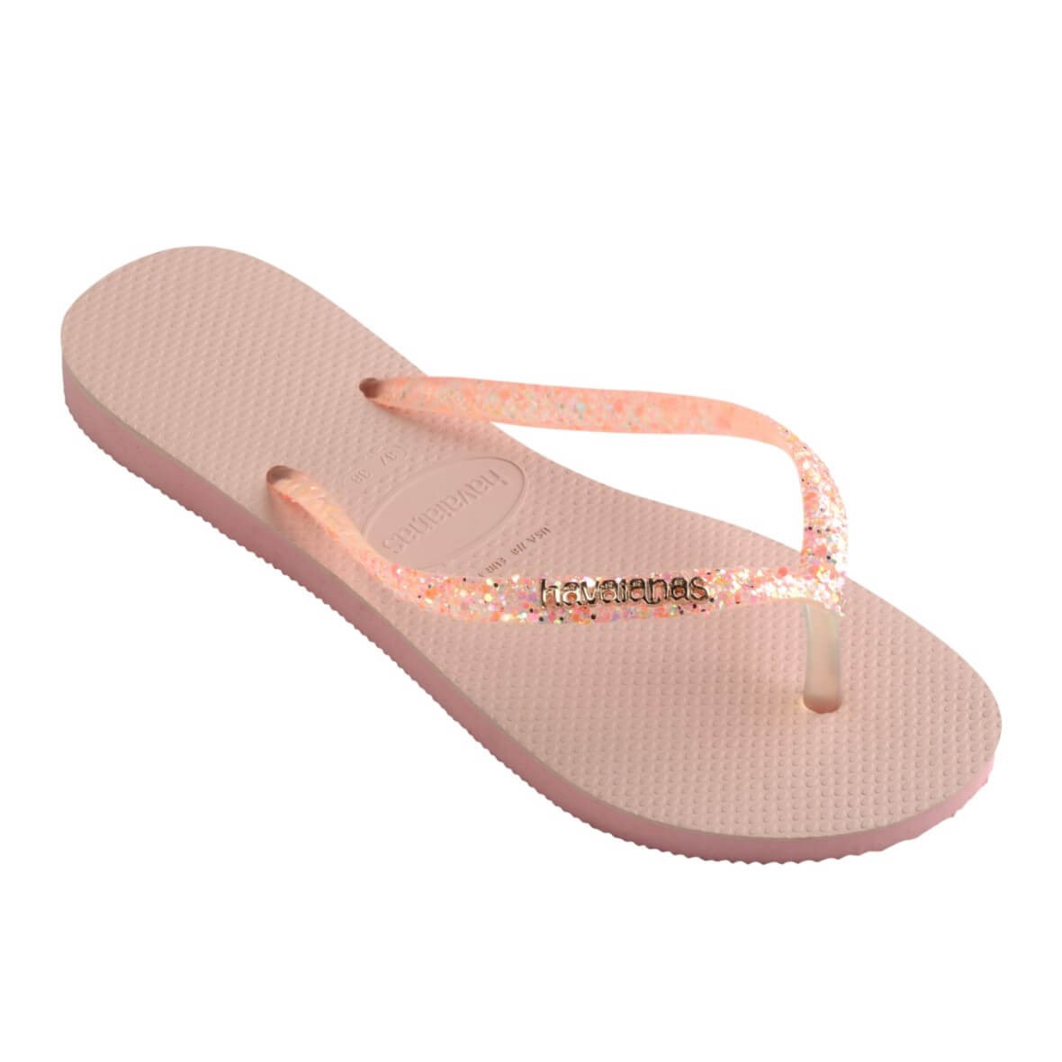 Havaianas Slim Glitter Flourish Bayan Terlik - Pembe