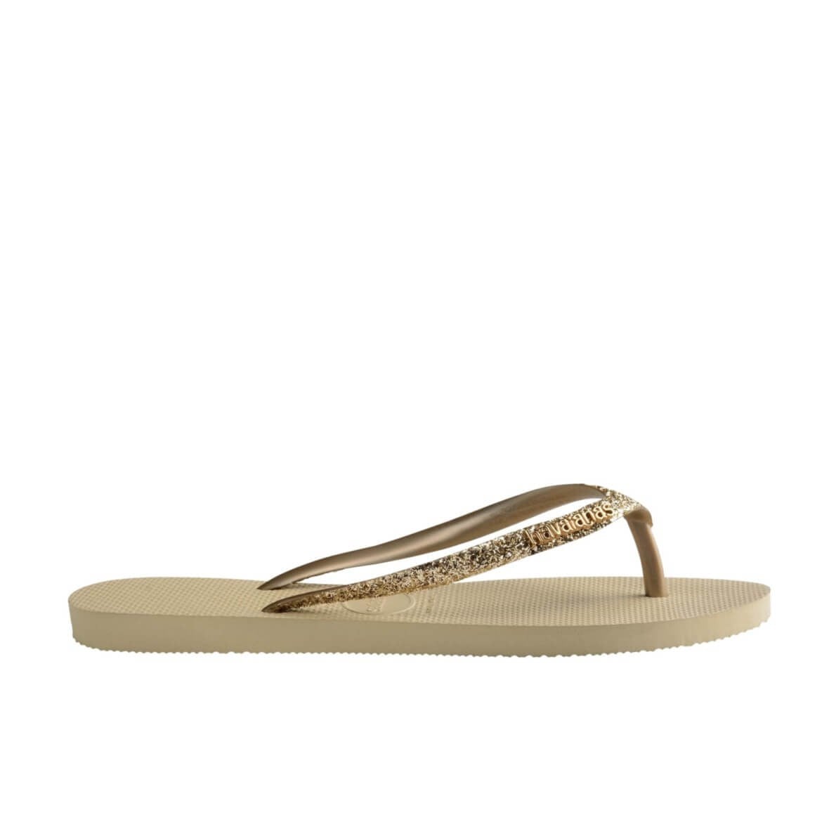 Havaianas Slim Glitter II Bayan Terlik - Bej