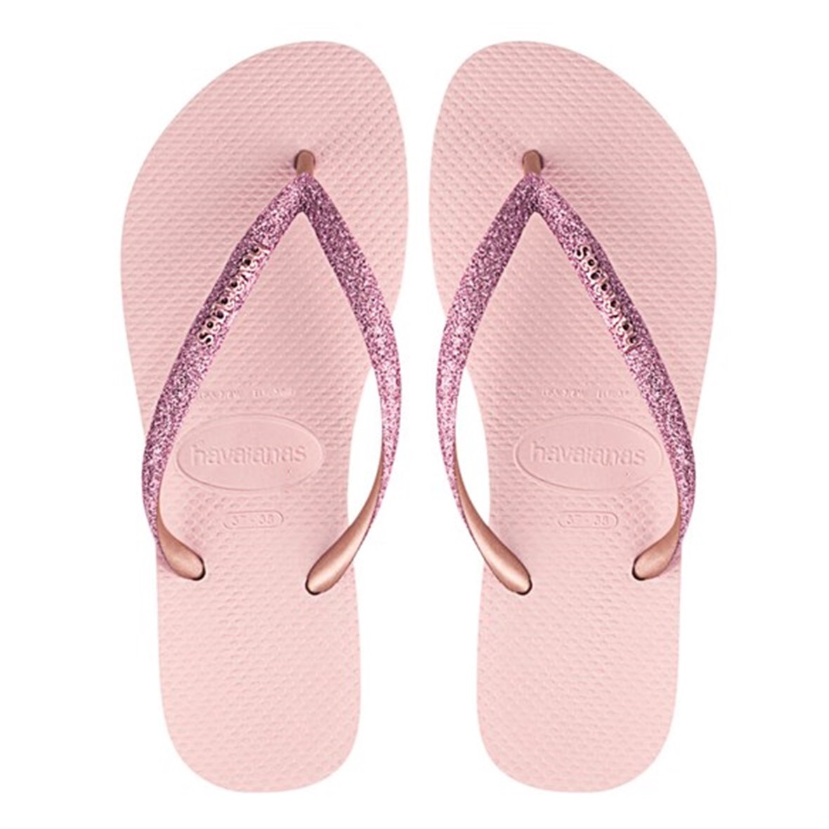 Havaianas Slim Glitter II Bayan Terlik - Ballet Rose