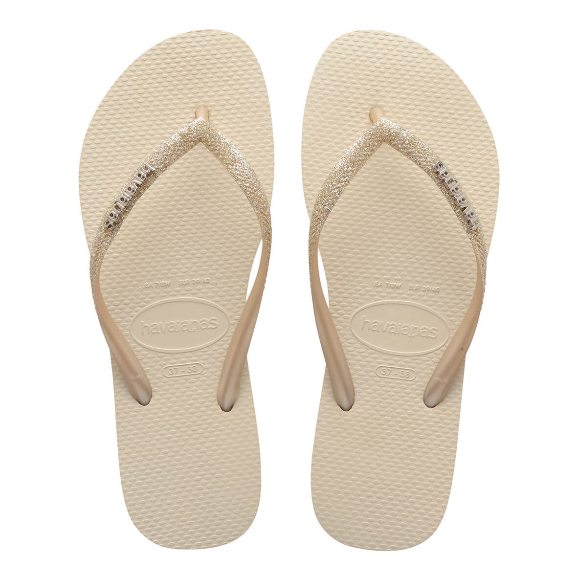 Havaianas Slim Glitter II Bayan Terlik - Beige (Bej)