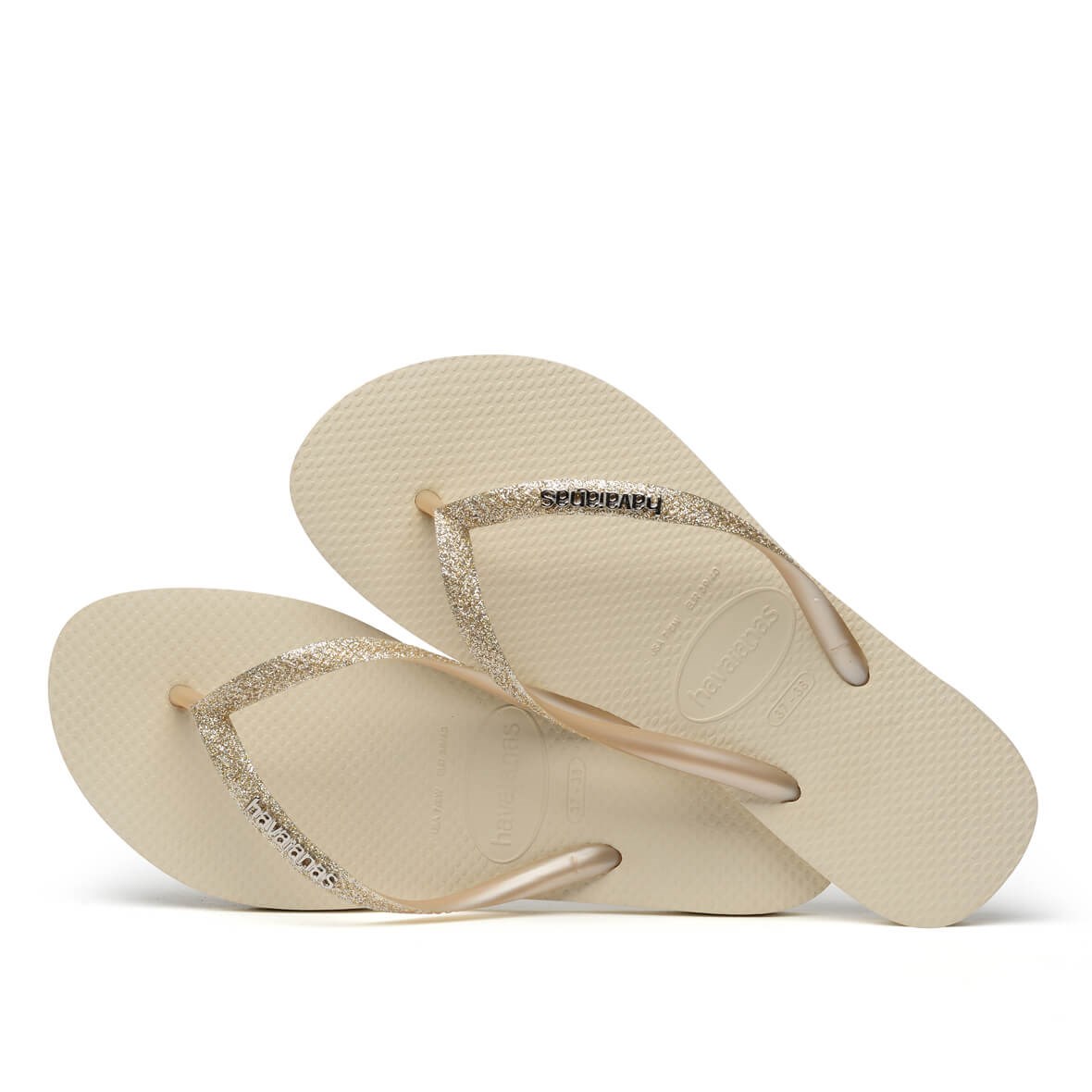 Havaianas Slim Glitter II Bayan Terlik - Beige (Bej)