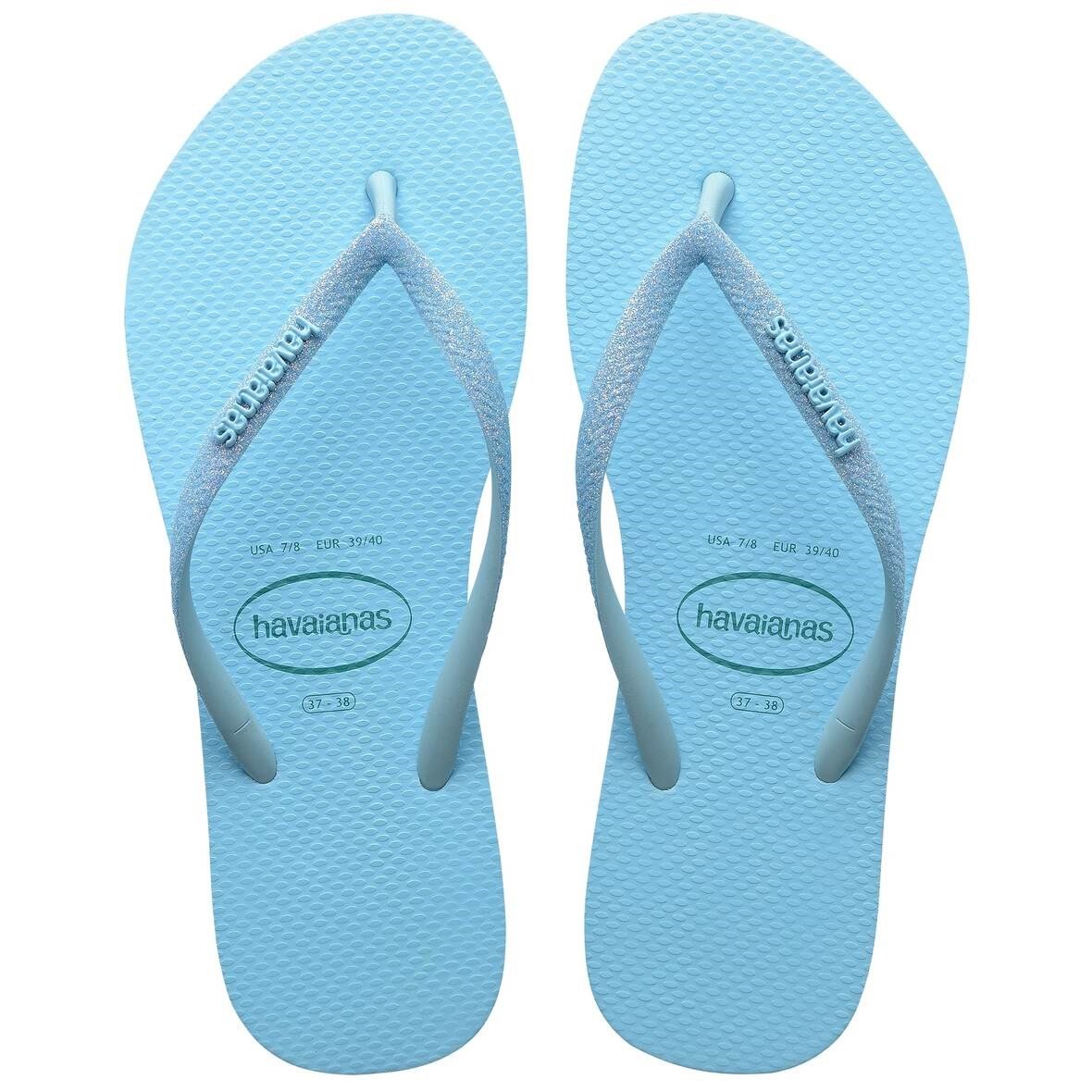 Havaianas Slim Glitter Neon Bayan Terlik - Açık Mavi