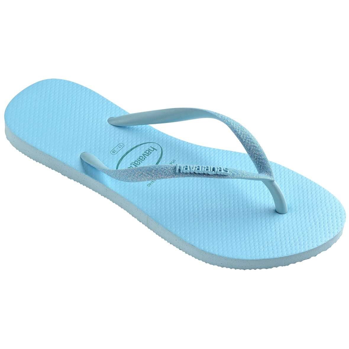Havaianas Slim Glitter Neon Bayan Terlik - Açık Mavi