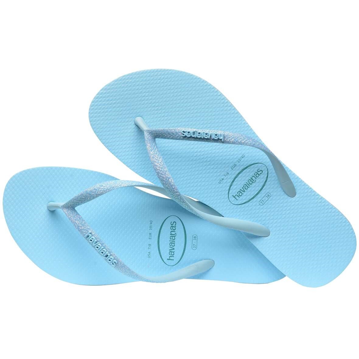Havaianas Slim Glitter Neon Bayan Terlik - Açık Mavi