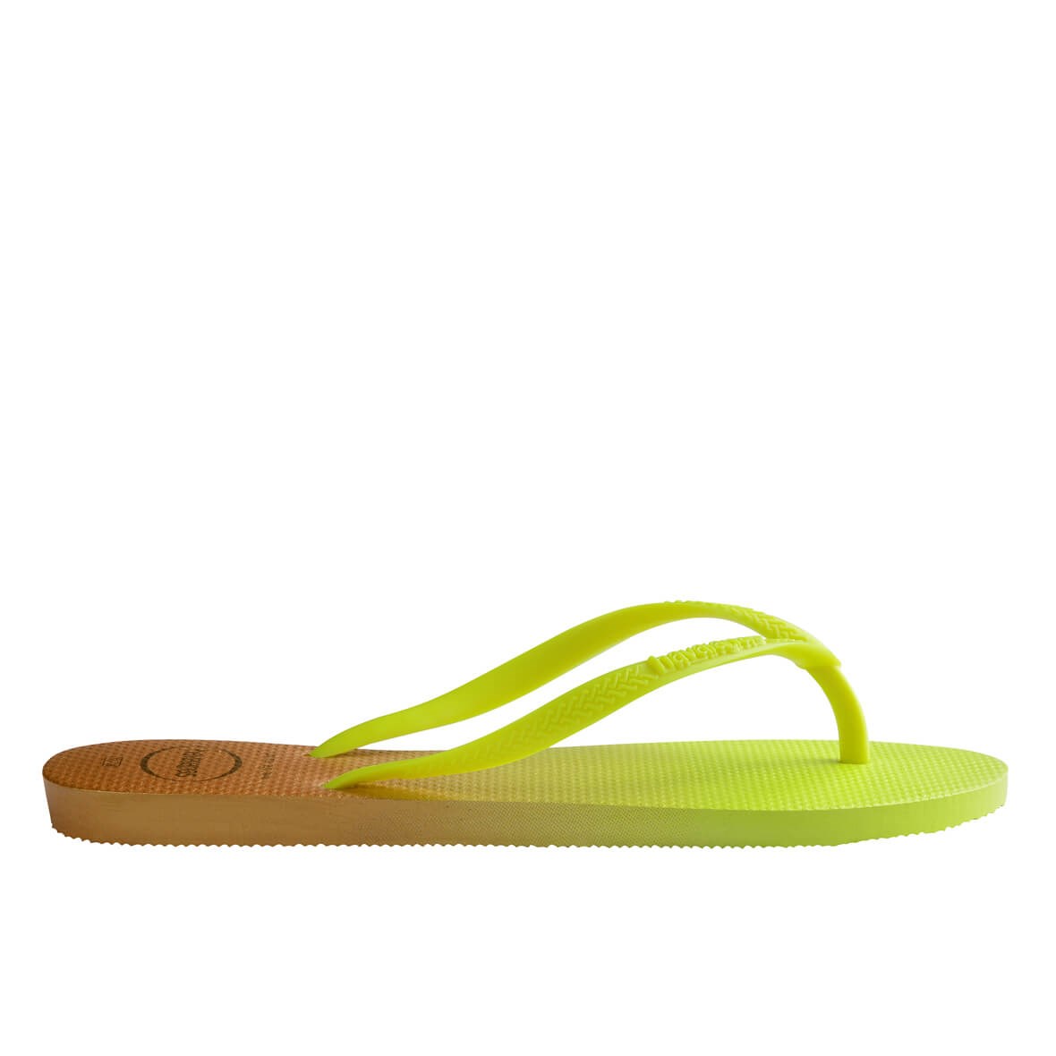 Havaianas Slim Gradient Bayan Terlik - White/Fluorescent Galactic Green