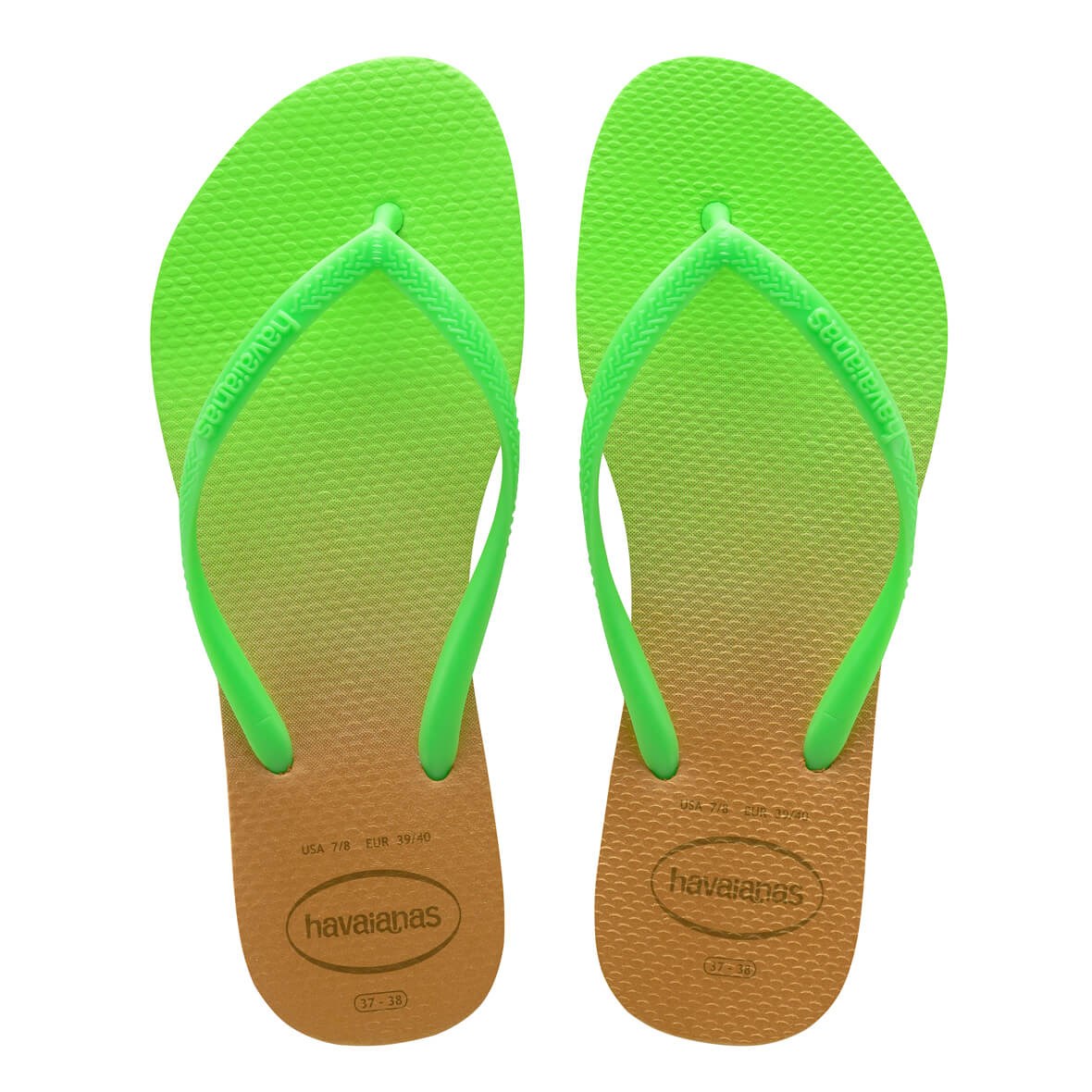 Havaianas Slim Gradient Bayan Terlik - White/Fluorescent Eletric